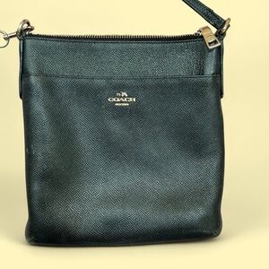 Coach Black Leather Crossbody Bag with Signature Hardware